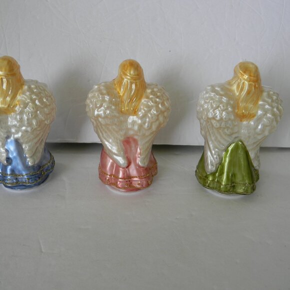 Set of 3 Illuminated Mercury Glass Angels by Valerie PARR HILL **NO LIGHTS - Picture 3 of 3